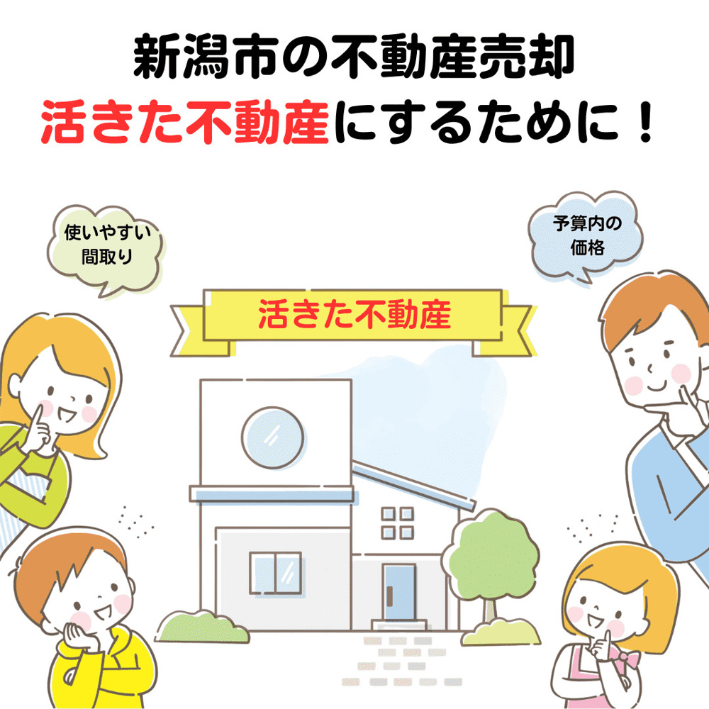 【新潟市不動産売却】新潟市不動産　活きた不動産にするために　 購入時の判断がいざというときを決めますの画像