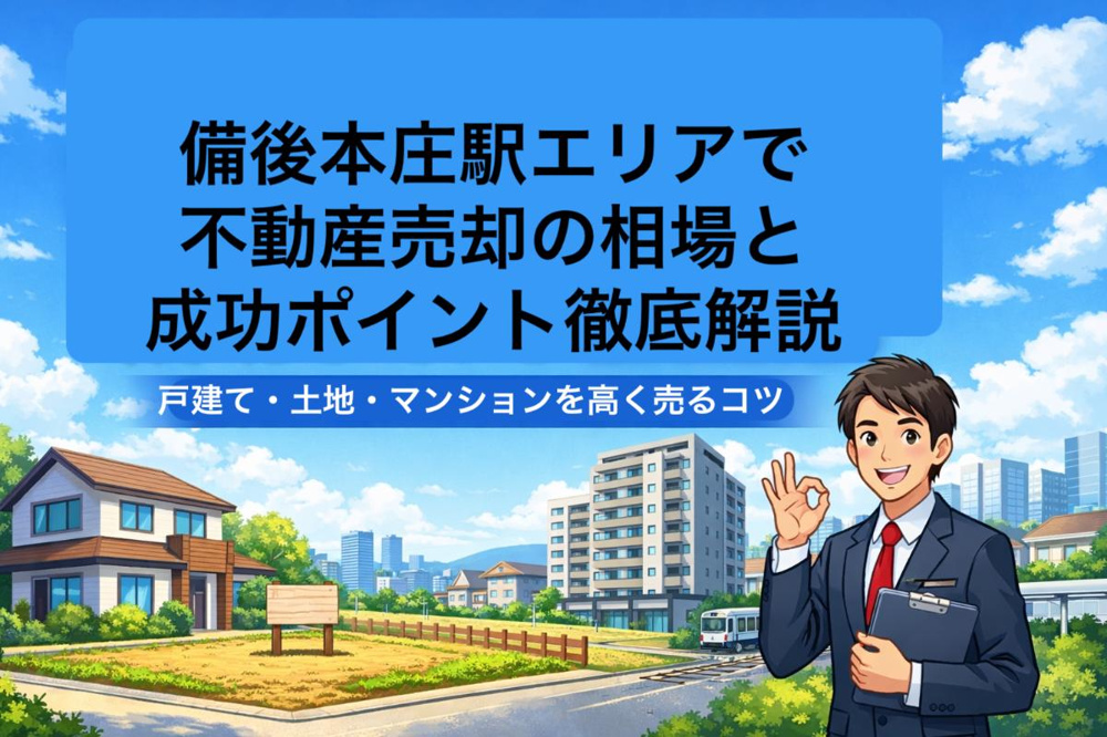 備後本庄駅エリアで不動産売却の相場と成功ポイント徹底解説｜戸建て・土地・マンションを高く売るコツの画像