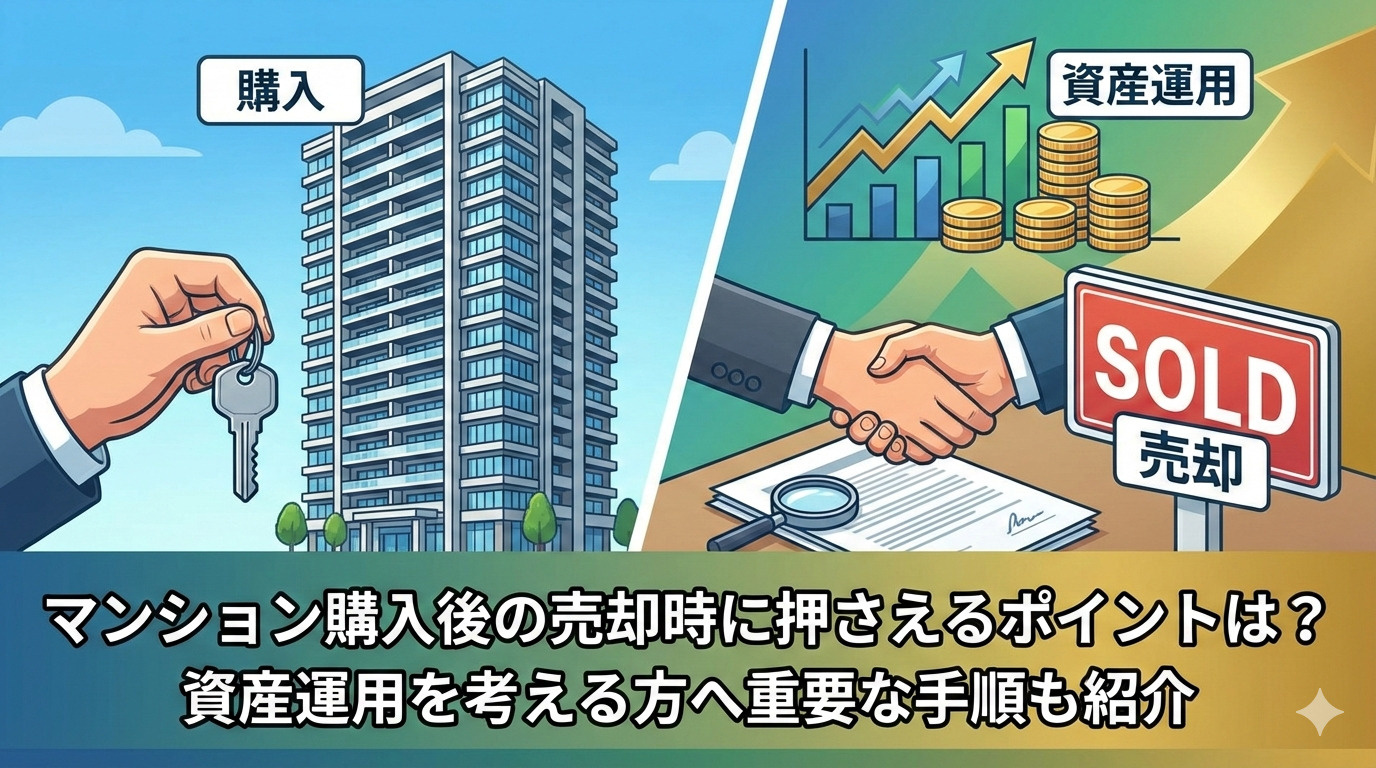 マンション購入後の売却時に押さえるポイントは？資産運用を考える方へ重要な手順も紹介の画像