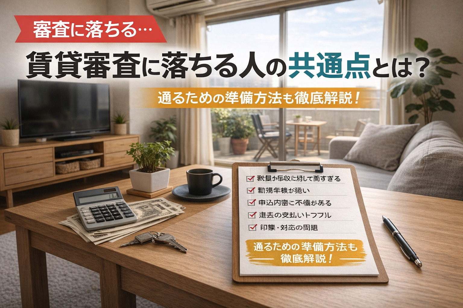 審査に落ちる人の共通点とは？通るための準備方法を徹底解説の画像