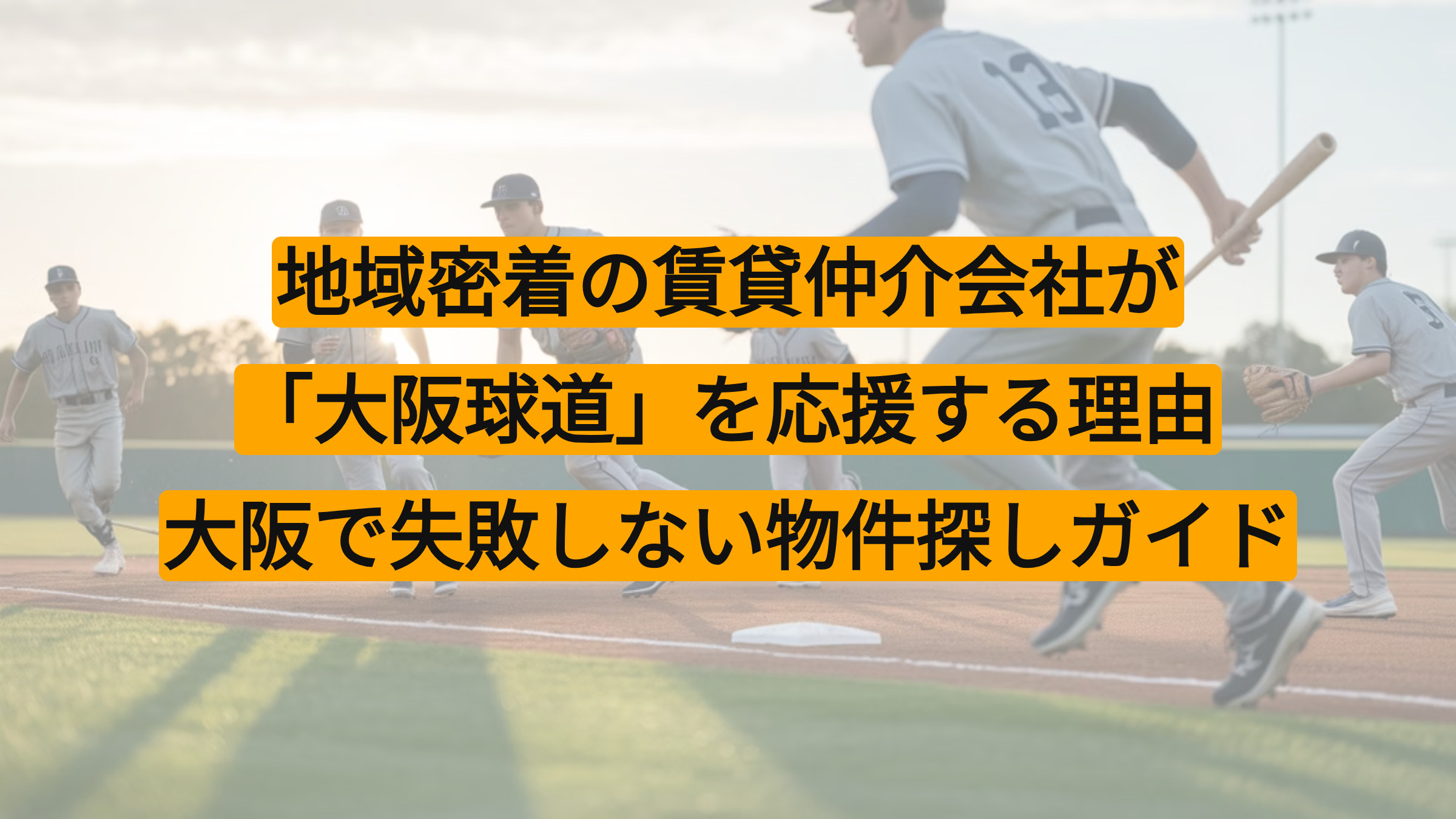 地域密着の賃貸仲介会社が「大阪球道」を応援する理由｜大阪で失敗しない物件探しガイドの画像