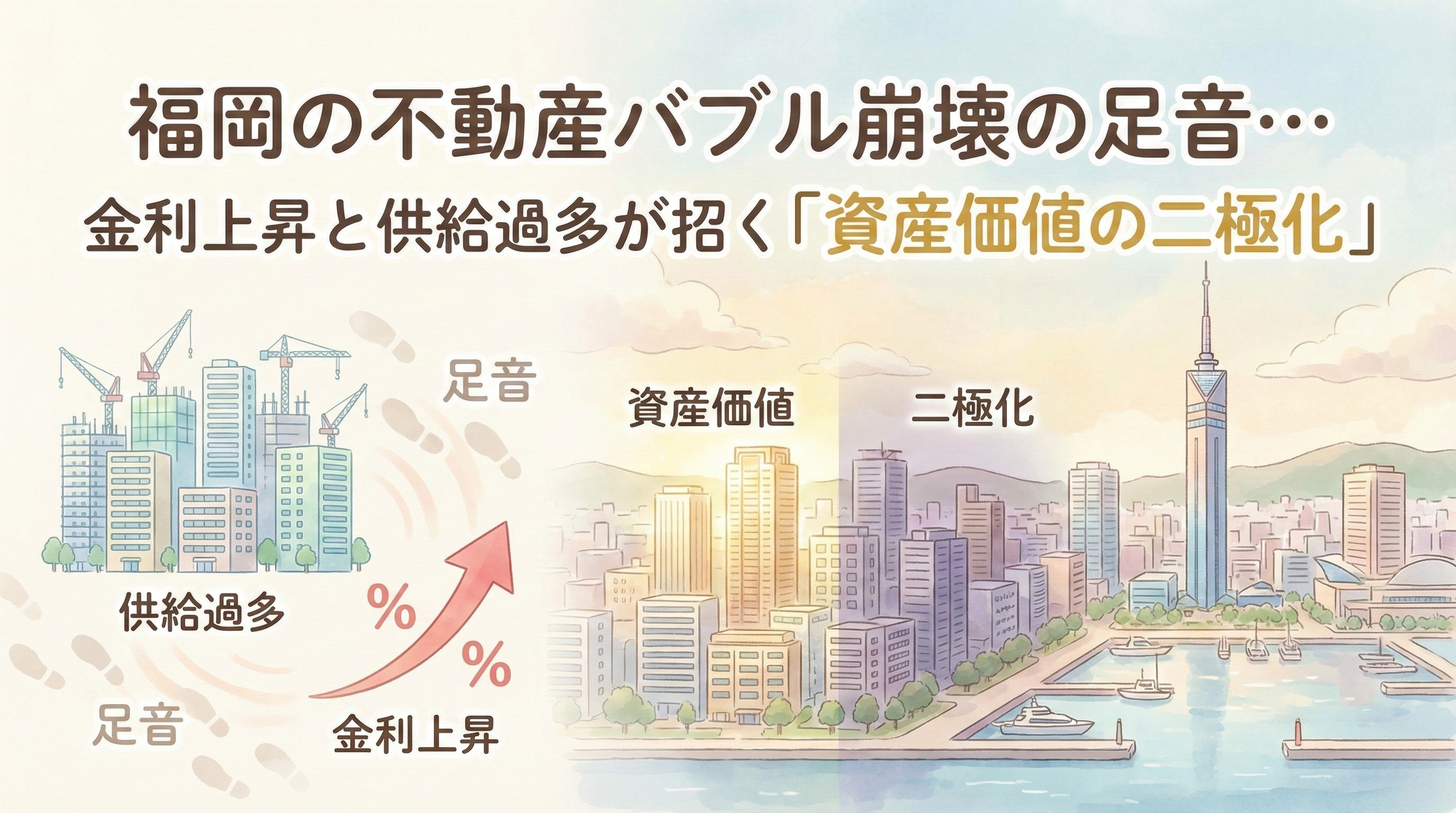 福岡の不動産バブルは終わるのか？金利上昇と大量供給が招く「売却の潮目」を徹底解説の画像