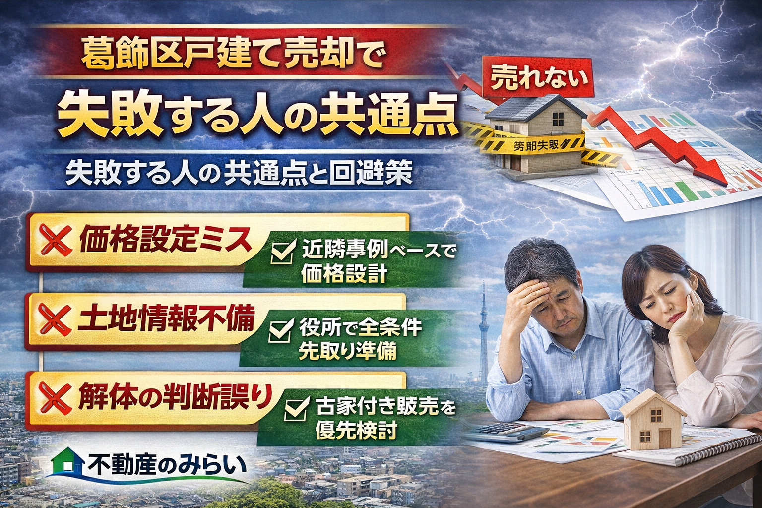 葛飾区戸建て売却で失敗しやすいパターンと対策