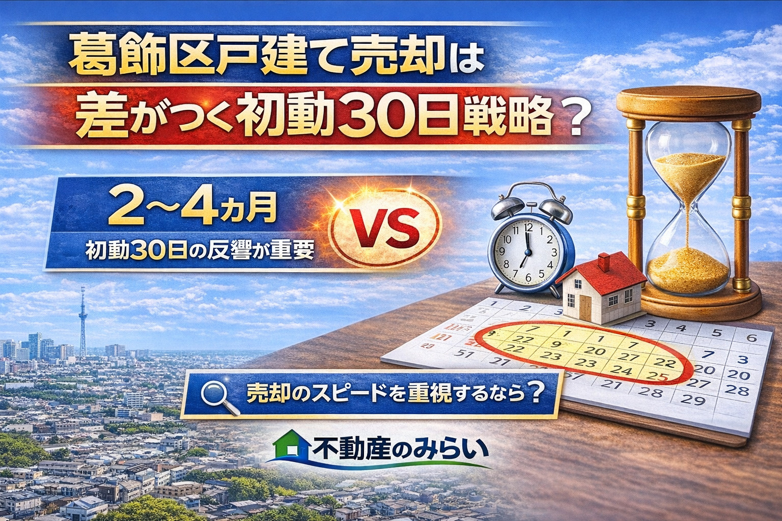 葛飾区戸建て売却期間の目安と短縮方法