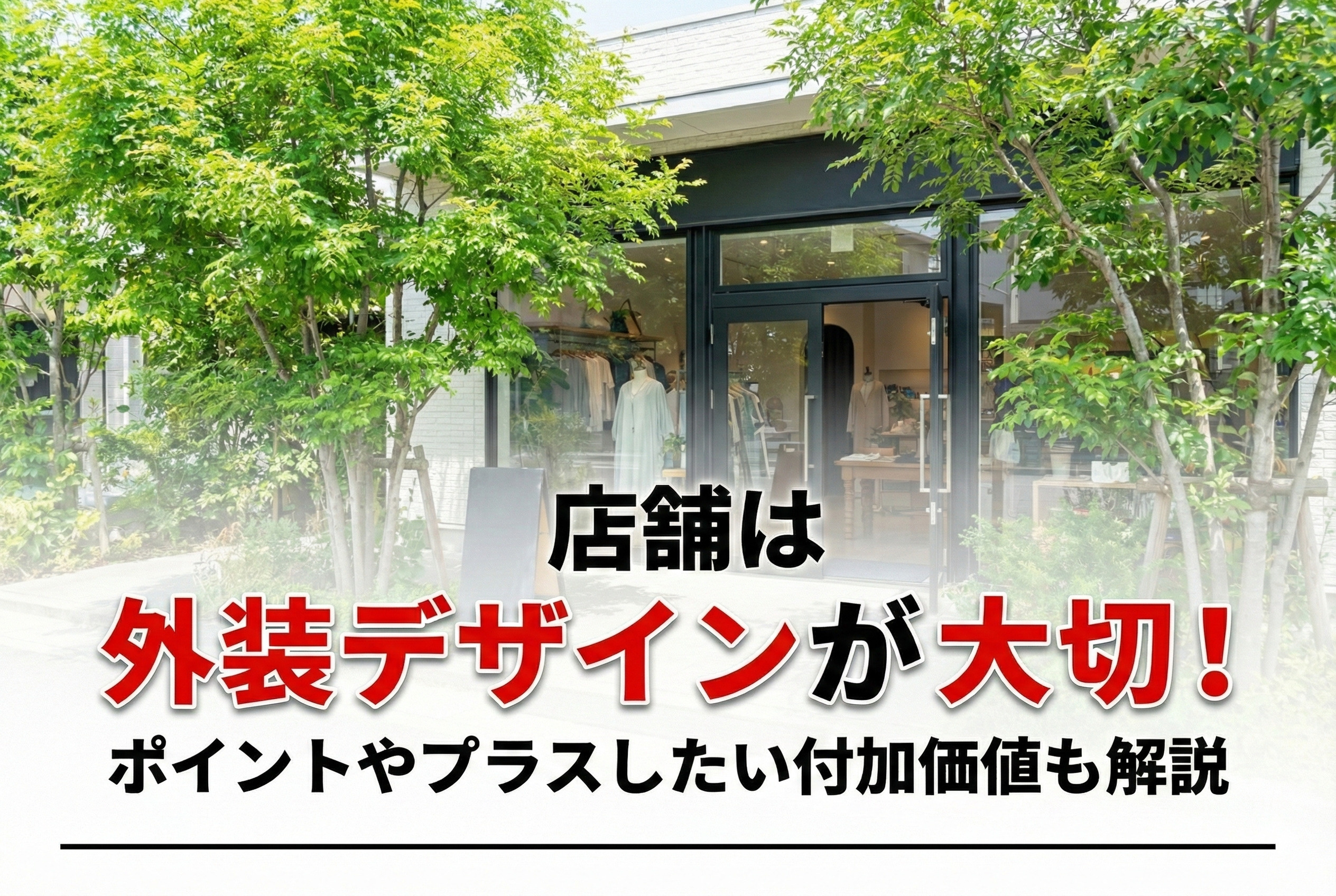 店舗は外装デザインが大切！ポイントやプラスしたい付加価値も解説