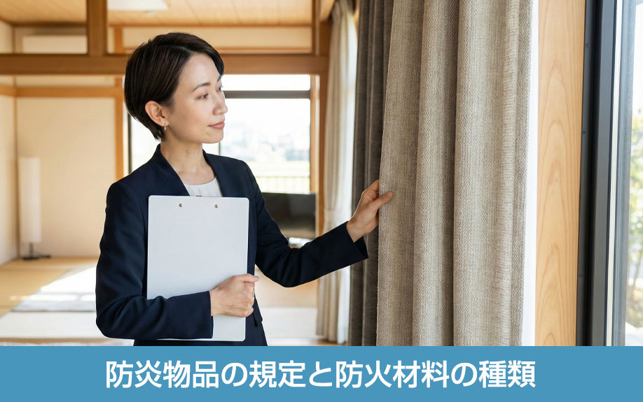 防炎物品の規定と防火材料の種類