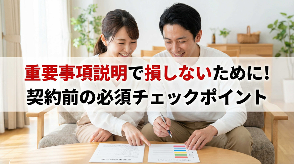 重要事項説明で損しないために！契約前の必須チェックポイントの画像