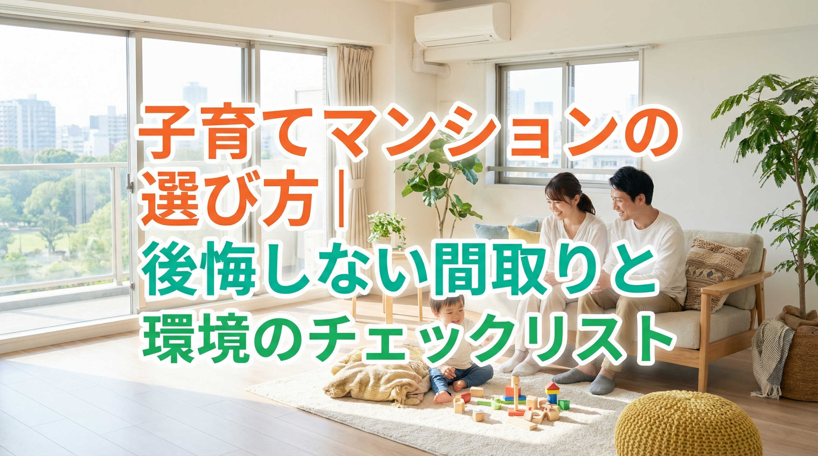 子育てマンションの選び方|後悔しない間取りと環境のチェックリストの画像