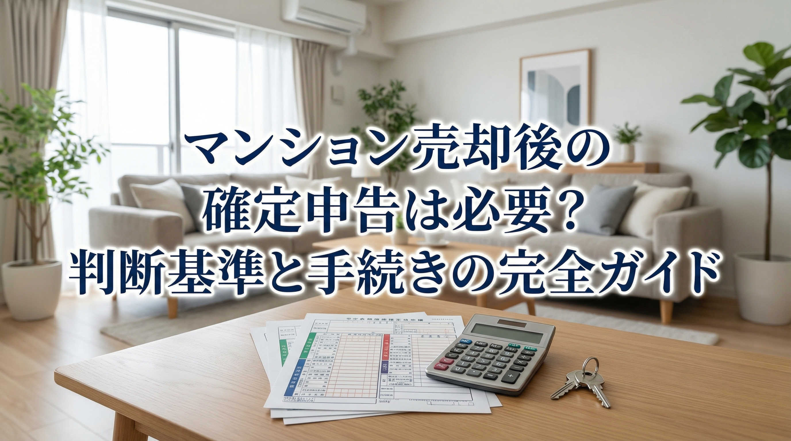マンション売却後の確定申告は必要?判断基準と手続きの完全ガイドの画像