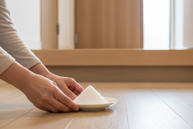 引っ越しの盛り塩に使用する塩の種類と量