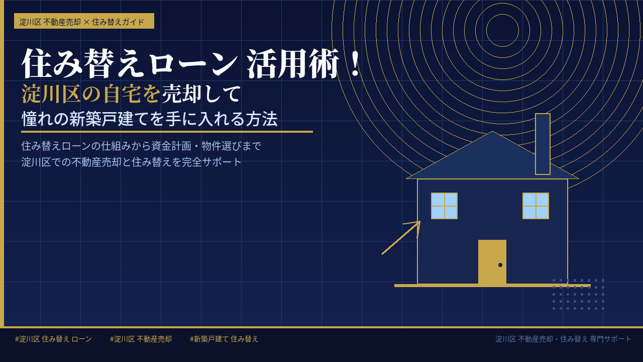 【2026年】住み替えローン活用術!淀川区の自宅を売却して憧れの新築戸建てを手に入れる方法の画像