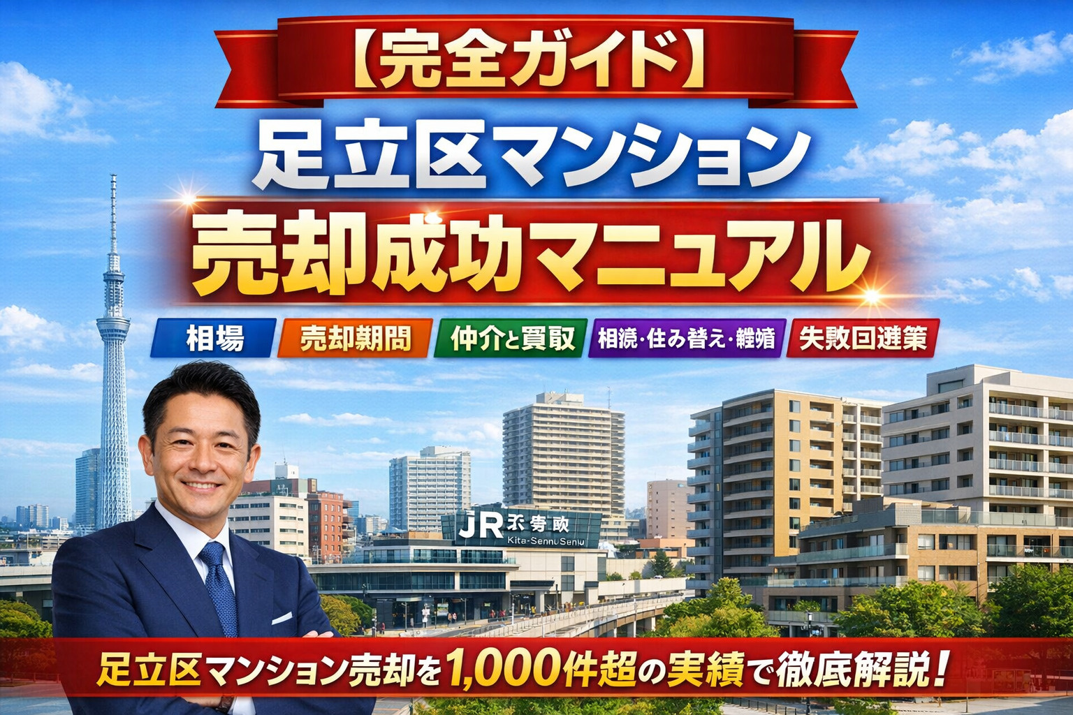 【完全版】足立区でマンション売却を成功させる戦略｜相場・期間・相続・住み替え・買取まで徹底解説の画像