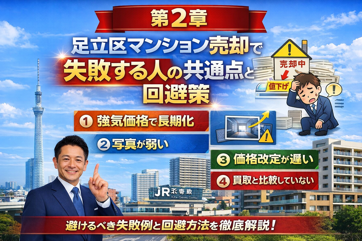 足立区マンション売却で失敗しやすいパターンと対策