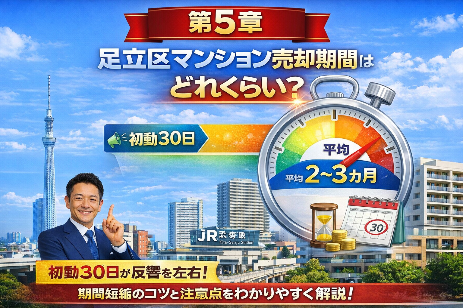 足立区マンション売却期間の目安と短縮方法