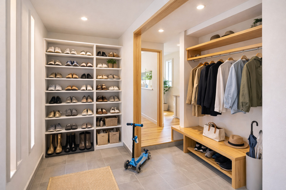 注文住宅で人気のシューズクローゼットの画像