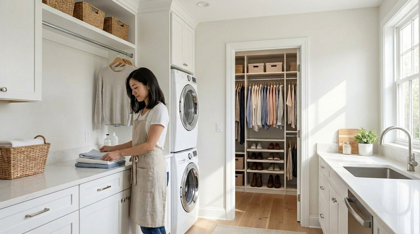 家事動線リノベ！洗濯・収納が5歩で完結する魔法の間取りの画像