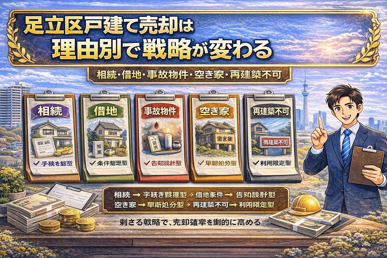 足立区戸建て売却の理由別戦略