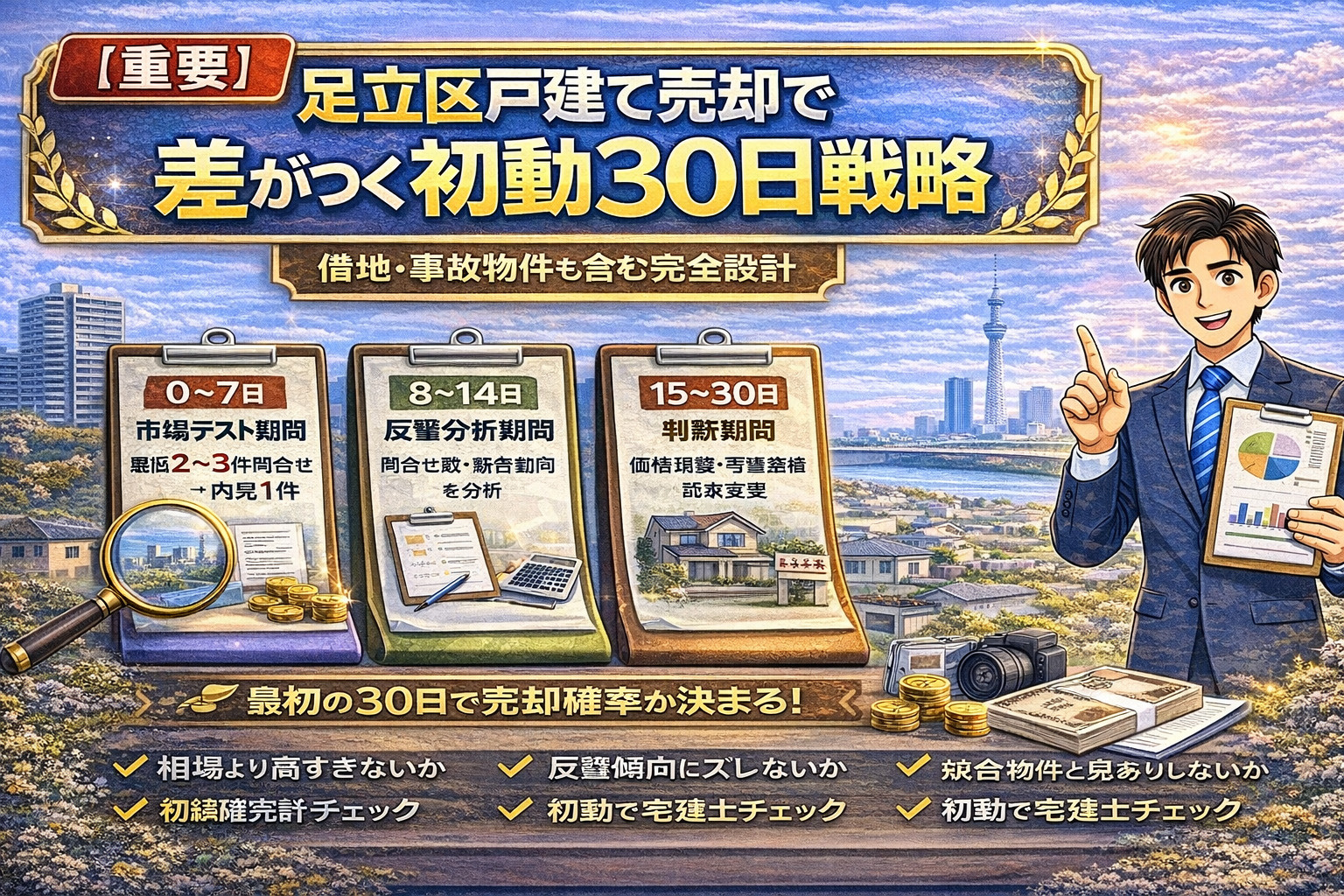 足立区戸建て売却の初動30日戦略