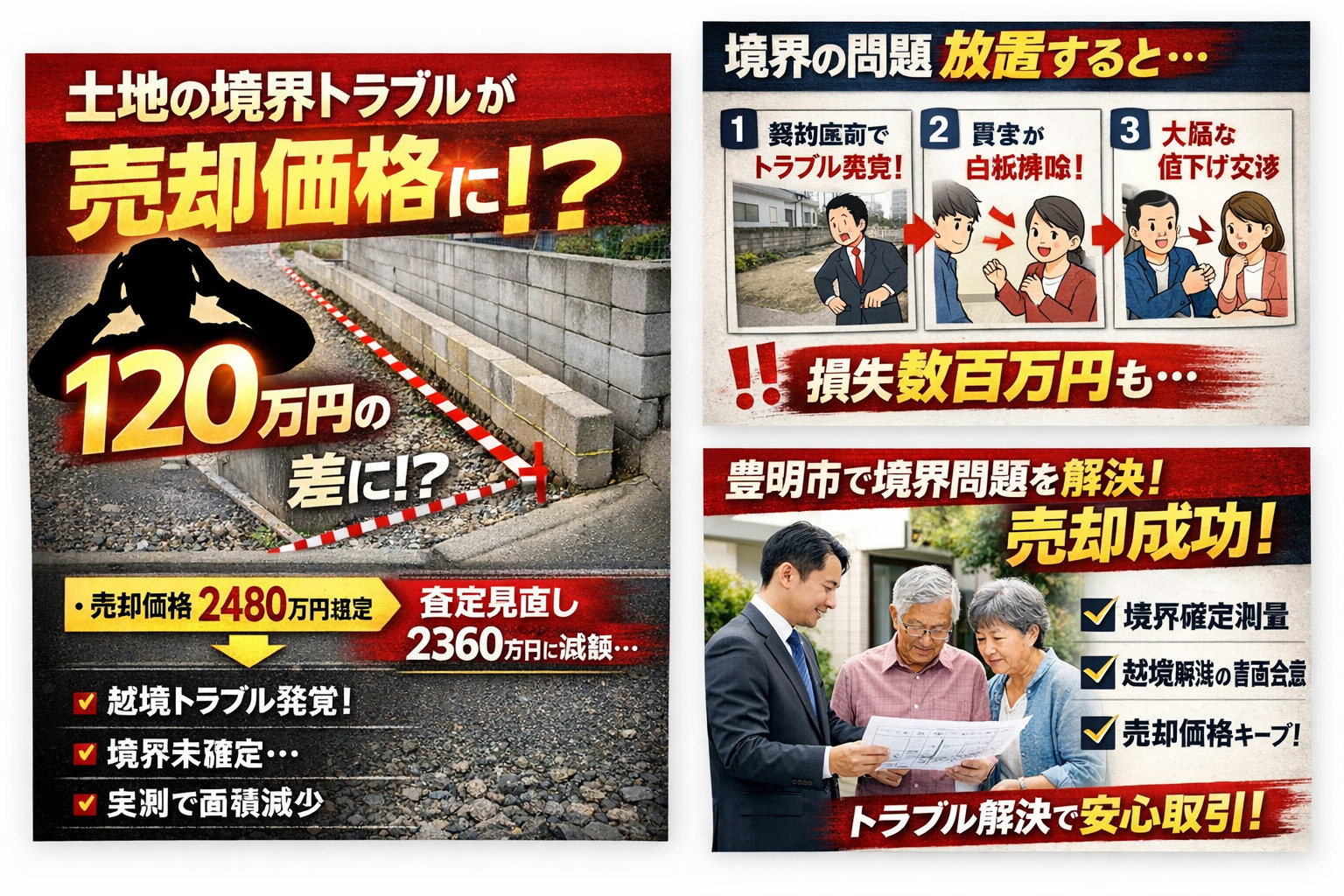 【実例あり】豊明市の境界問題で売却価格が120万円変わった話｜測量トラブルの真実と解決策の画像