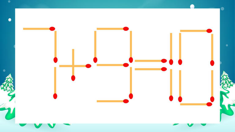 【マッチ棒クイズ】1本だけ動かして正しい式に：7+9=10?の画像