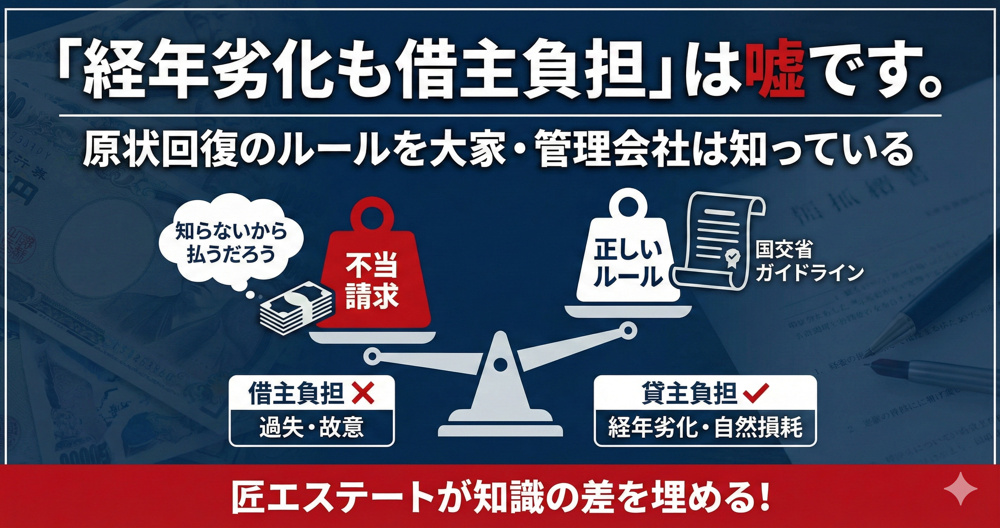 「経年劣化も借主負担」は嘘です。 原状回復のルールを大家・管理会社は知っているの画像