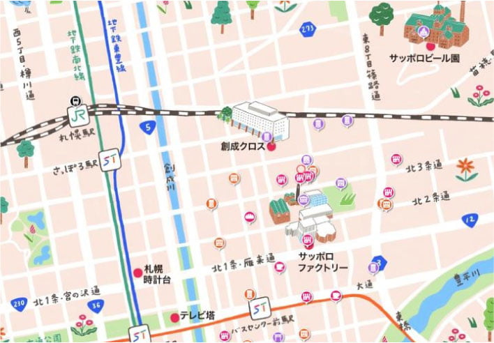 札幌市内で資産価値の高いエリアの紹介 地図