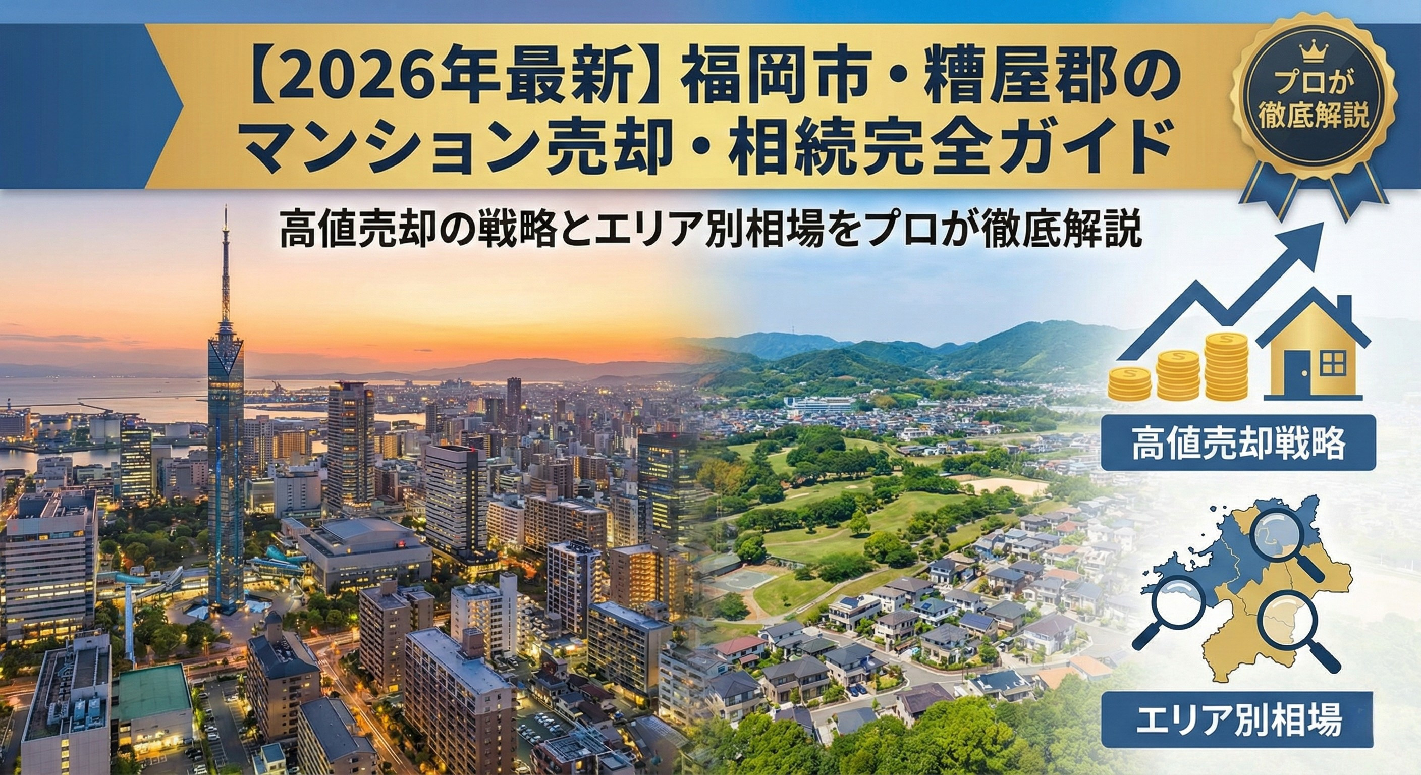 【2026年最新】福岡市・糟屋郡のマンション売却・相続完全ガイド｜高値売却の戦略とエリア別相場をプロが徹底解説の画像