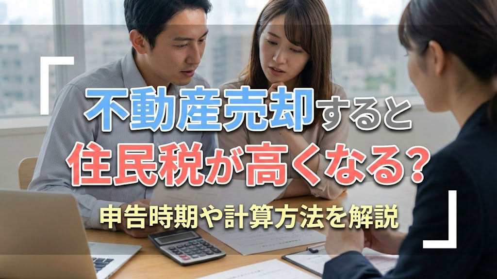 不動産売却すると住民税が高くなる？申告時期や計算方法を解説の画像