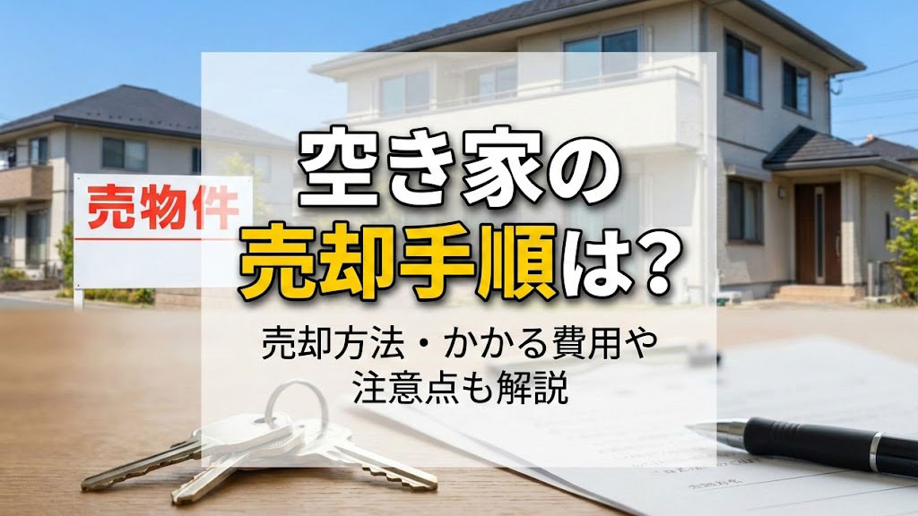 空き家の売却手順は？売却方法・かかる費用や注意点も解説