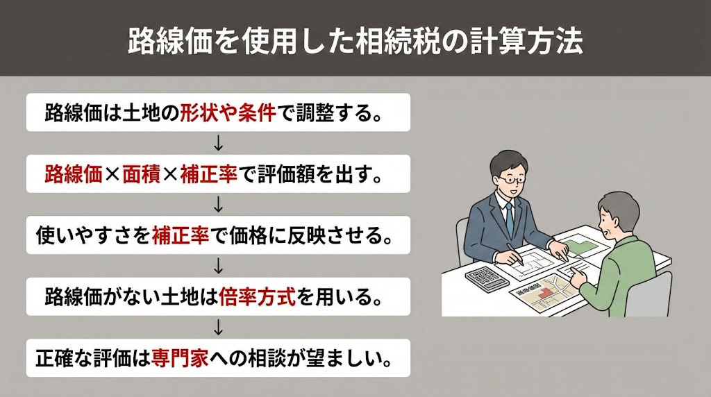 路線価を使用した相続税の計算方法