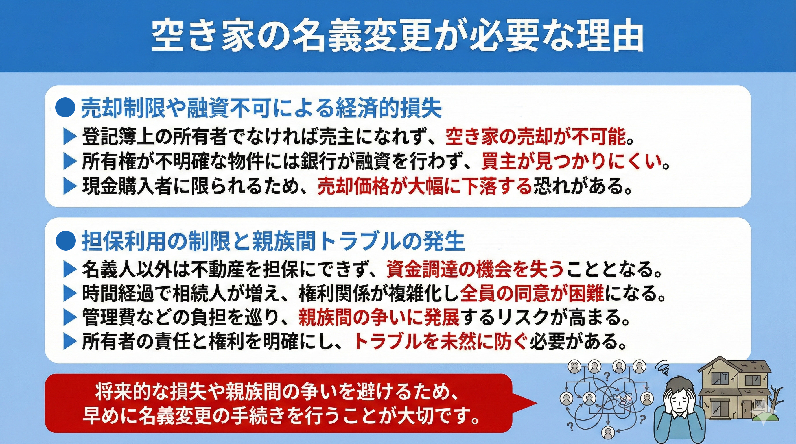 空き家の名義変更が必要な理由