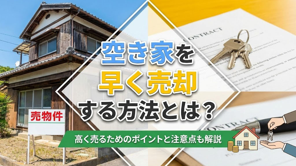 空き家を早く売却する方法とは？高く売るためのポイントと注意点も解説