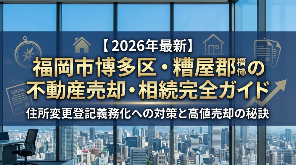 【2026年最新】福岡市博多区・糟屋郡の不動産売却・相続完全ガイド｜住所変更登記義務化への対策と高値売却の秘訣の画像