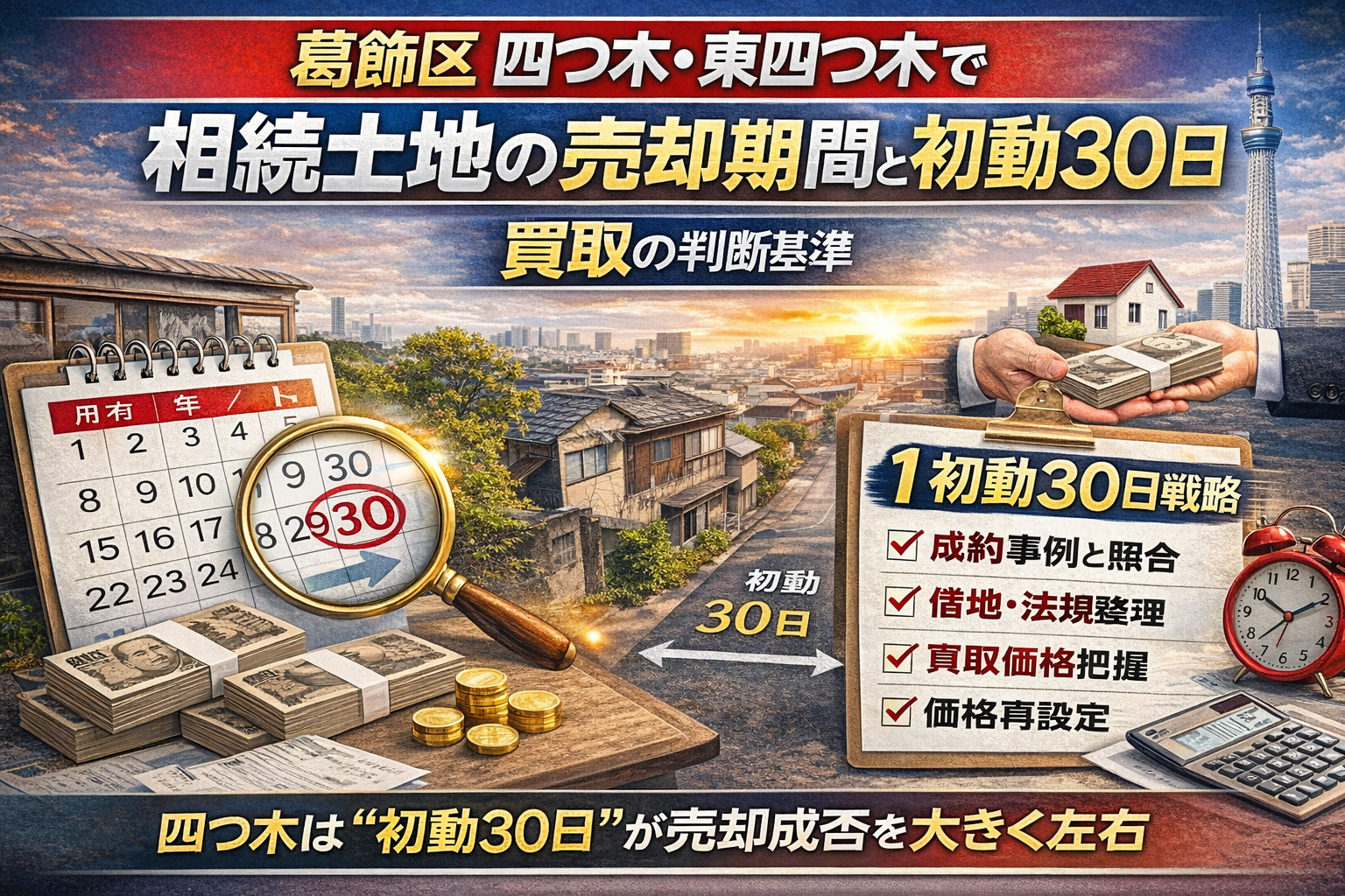 四つ木東四つ木 相続土地売却期間 初動30日戦略