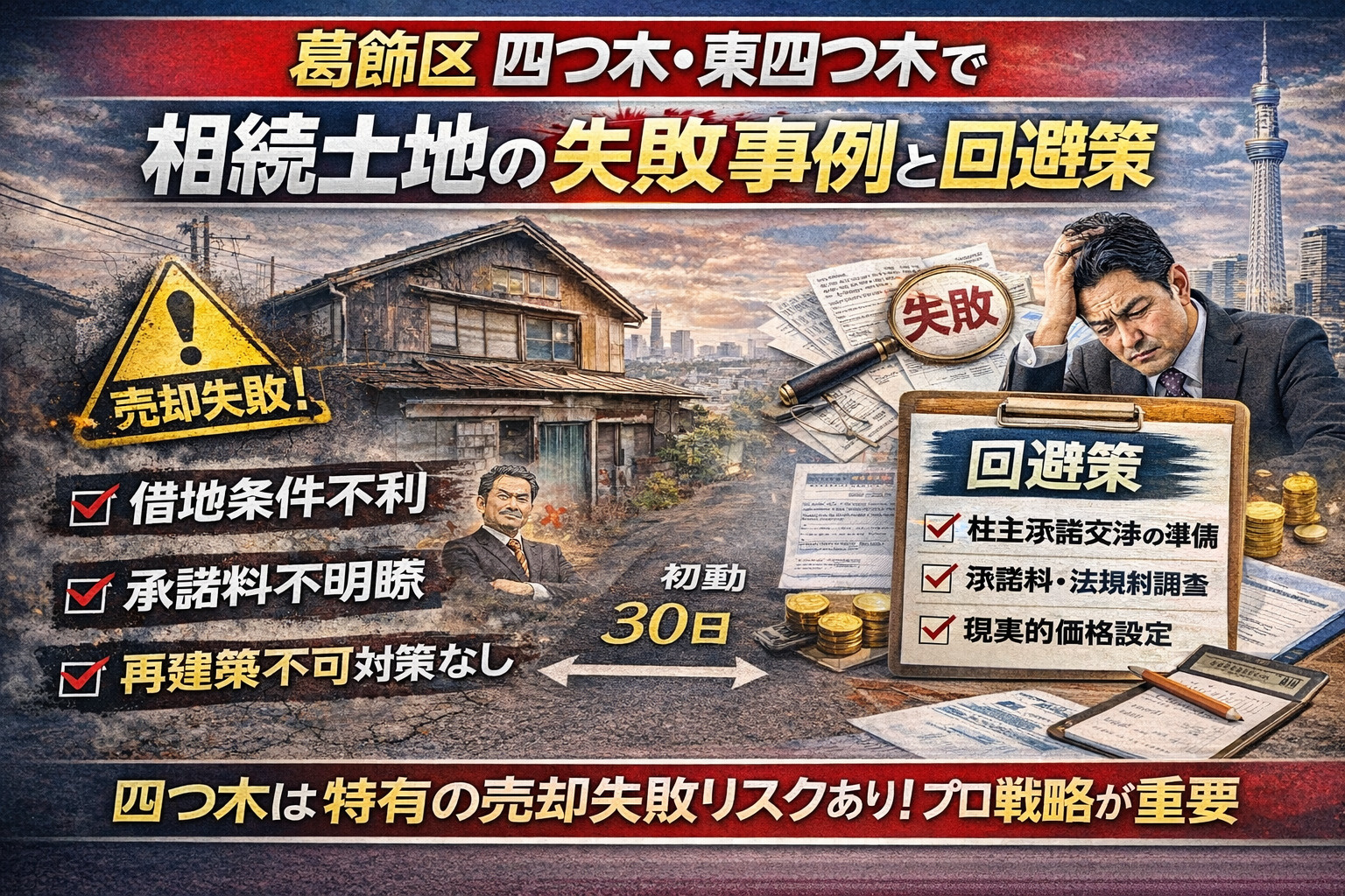四つ木東四つ木 相続土地売却失敗事例と回避策