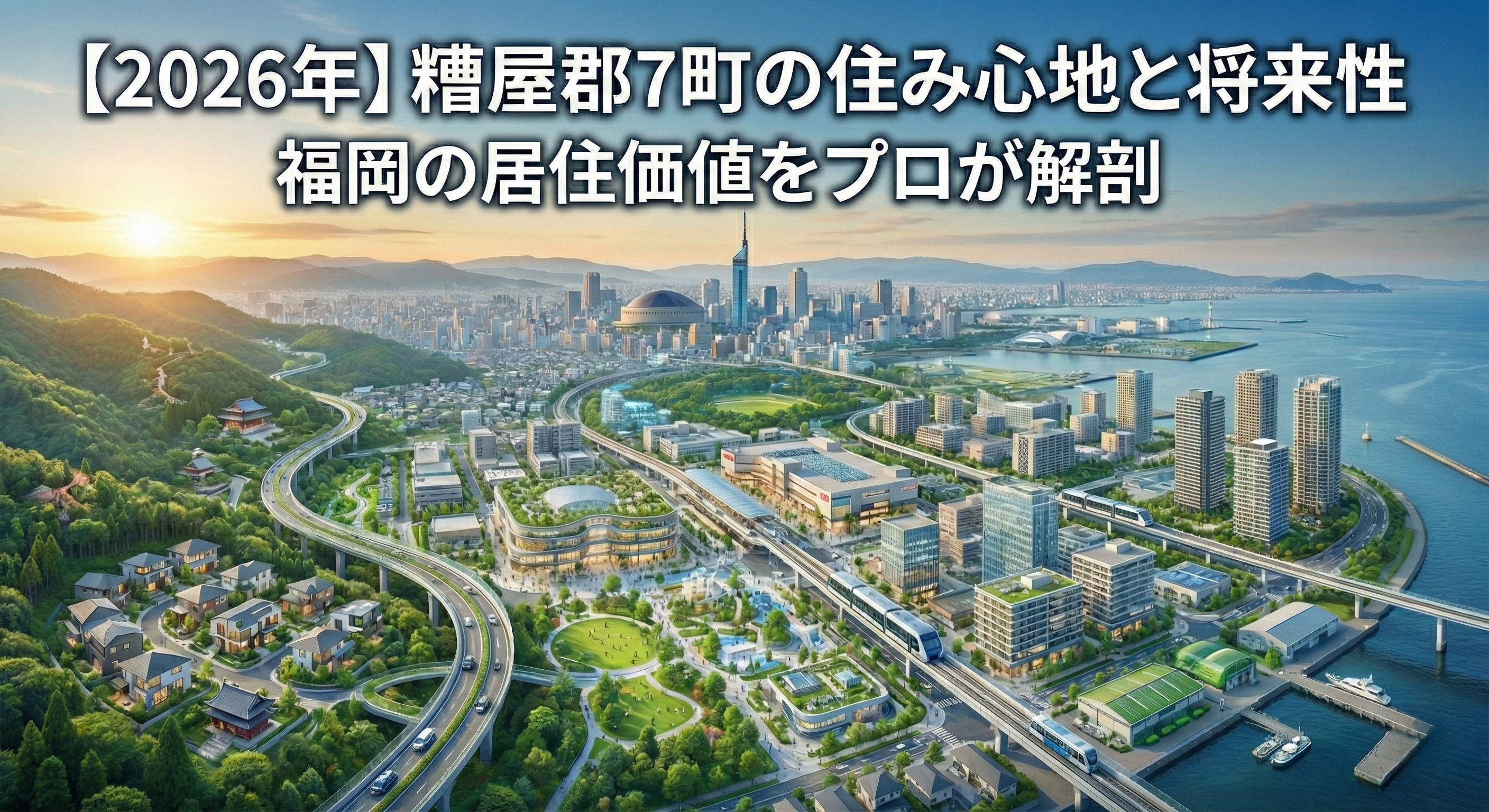 【2026年】糟屋郡7町の住み心地と将来性 | 福岡の居住価値をプロが解剖の画像