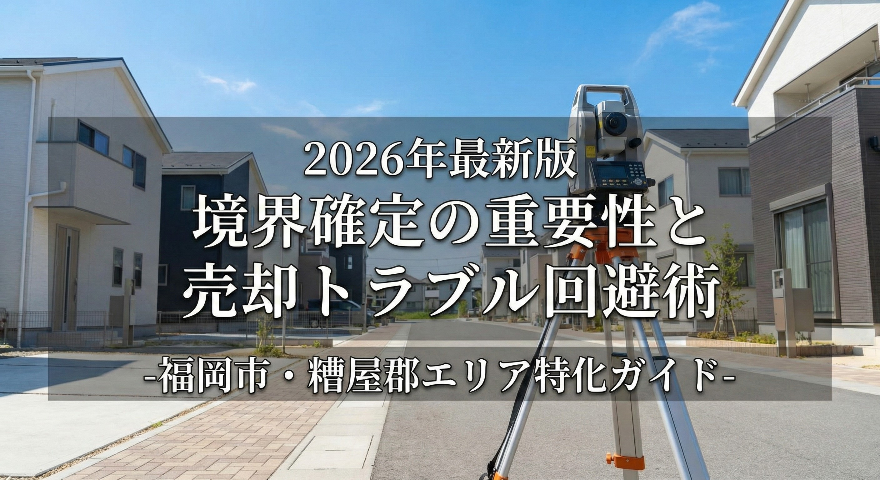 2026年福岡・糟屋郡の不動産売却|境界確定の費用と注意点の画像