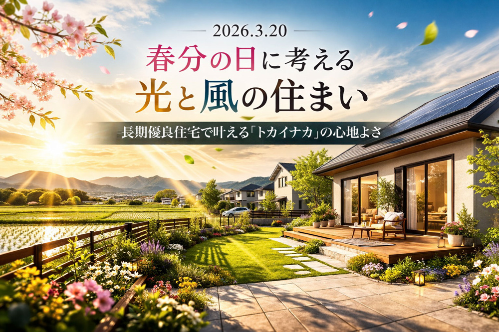（2026年3月20日）春分の日に考える、光と風の住まい。長期優良住宅で叶える「トカイナカ」の心地よさの画像