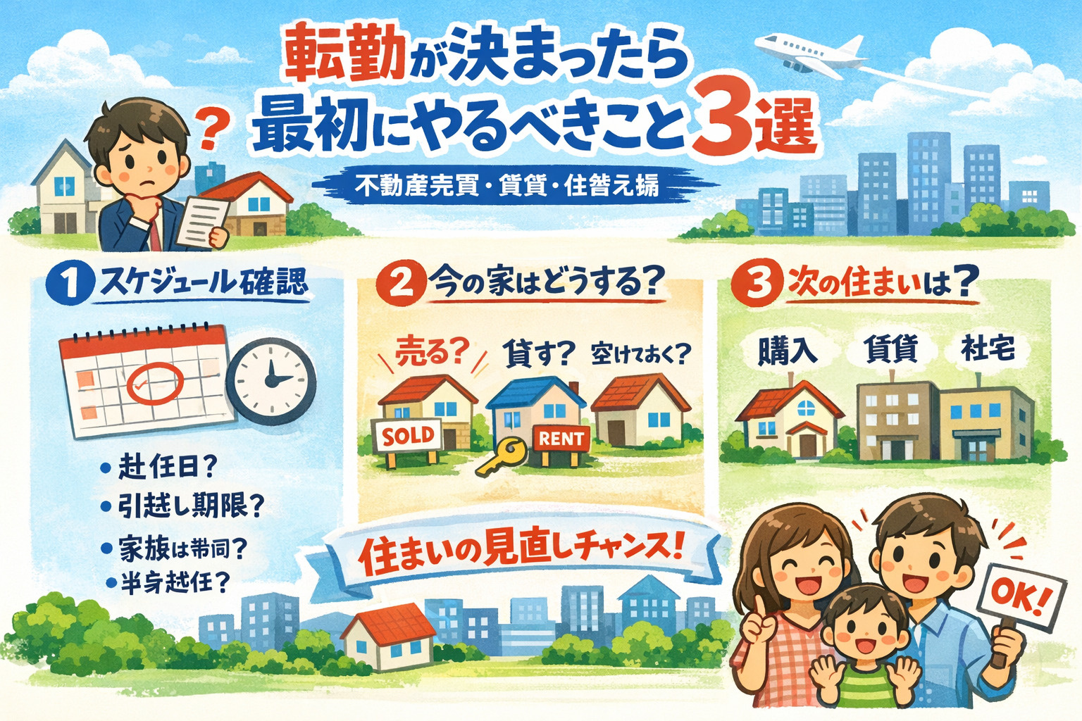 転勤が決まったら最初にやるべきこと3選！の画像