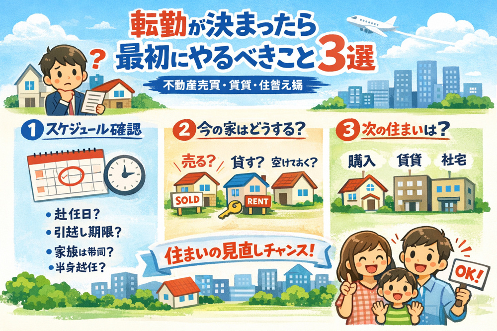 転勤が決まったら最初にやるべきこと3選！の画像