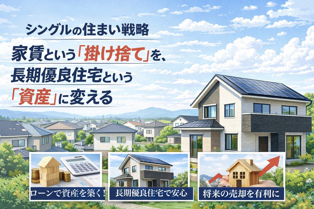 （2026年3月13日）シングルの住まい戦略。家賃という「掛け捨て」を、長期優良住宅という「資産」に変えるの画像