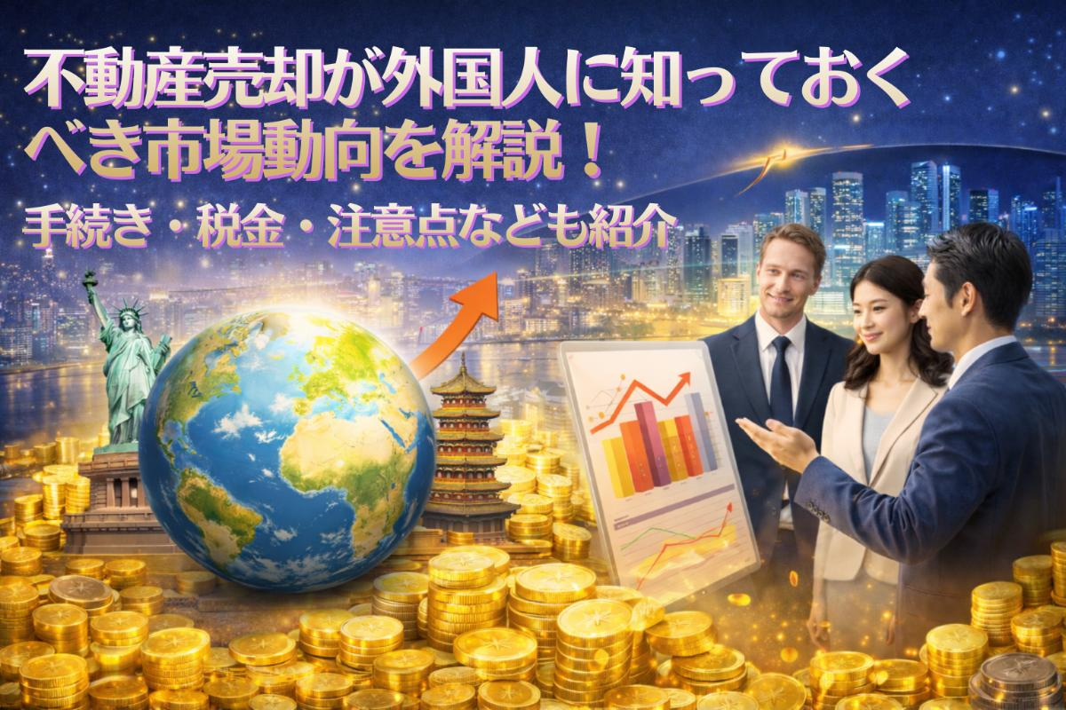不動産売却が外国人に知っておくべき市場動向を解説！手続き・税金・注意点なども紹介の画像