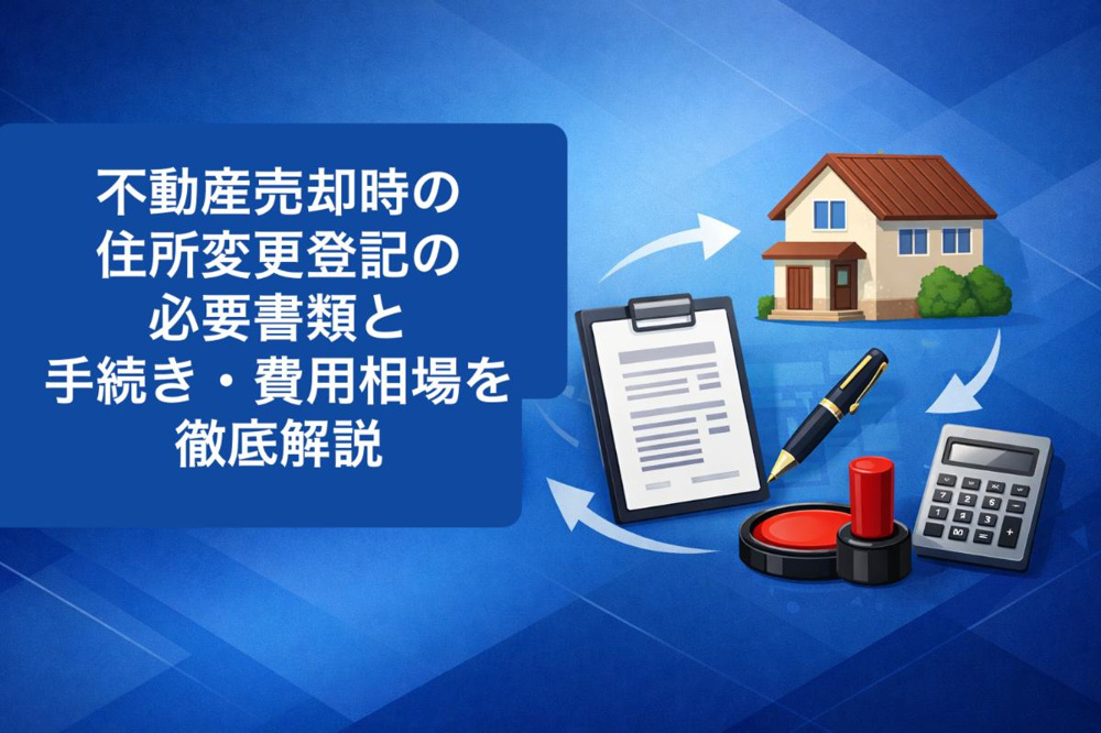 不動産売却時の住所変更登記の必要書類と手続き・費用相場を徹底解説の画像