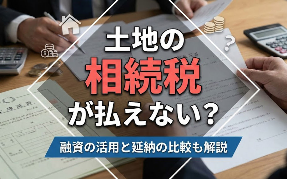 土地の相続税が払えない？融資の活用と延納の比較も解説