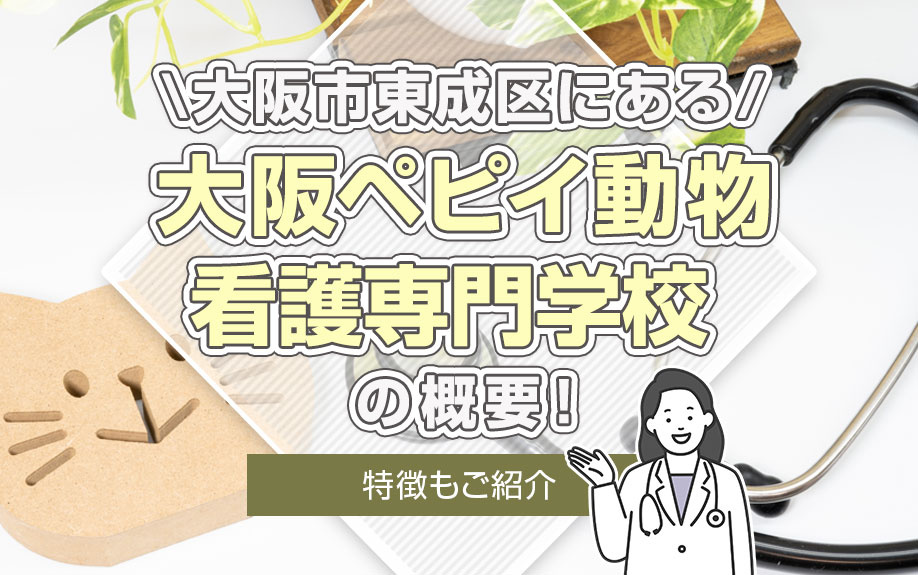 大阪市東成区にある「大阪ペピイ動物看護専門学校」の概要！特徴もご紹介の画像