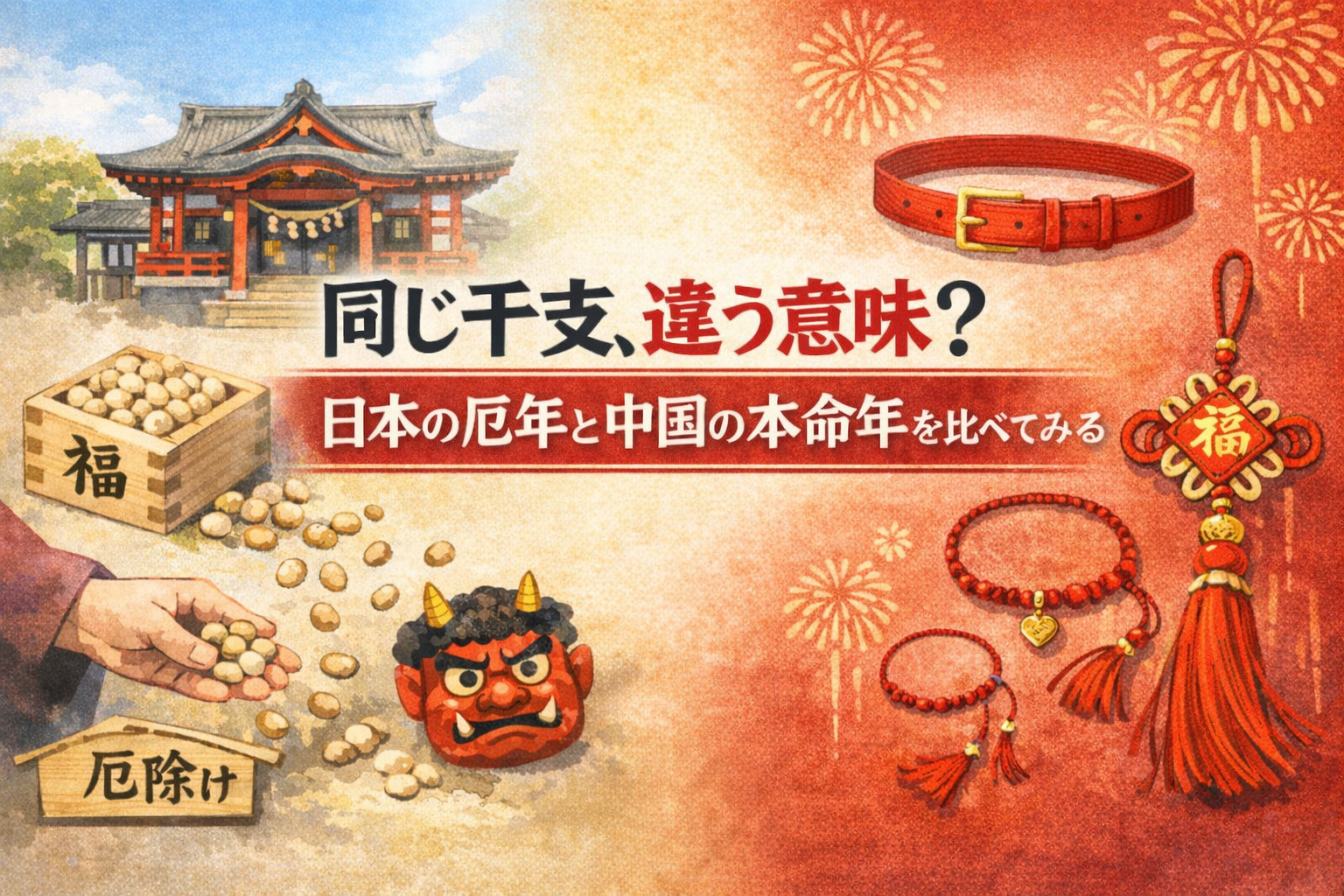 同じ干支、違う意味？日本の厄年と中国の本命年を比べてみるの画像