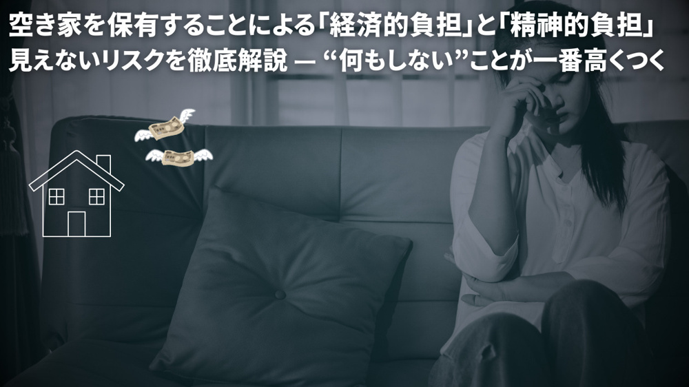 空き家を保有することによる「経済的負担」と「精神的負担」 見えないリスクを徹底解説 — “何もしない”ことが一番高くつくの画像