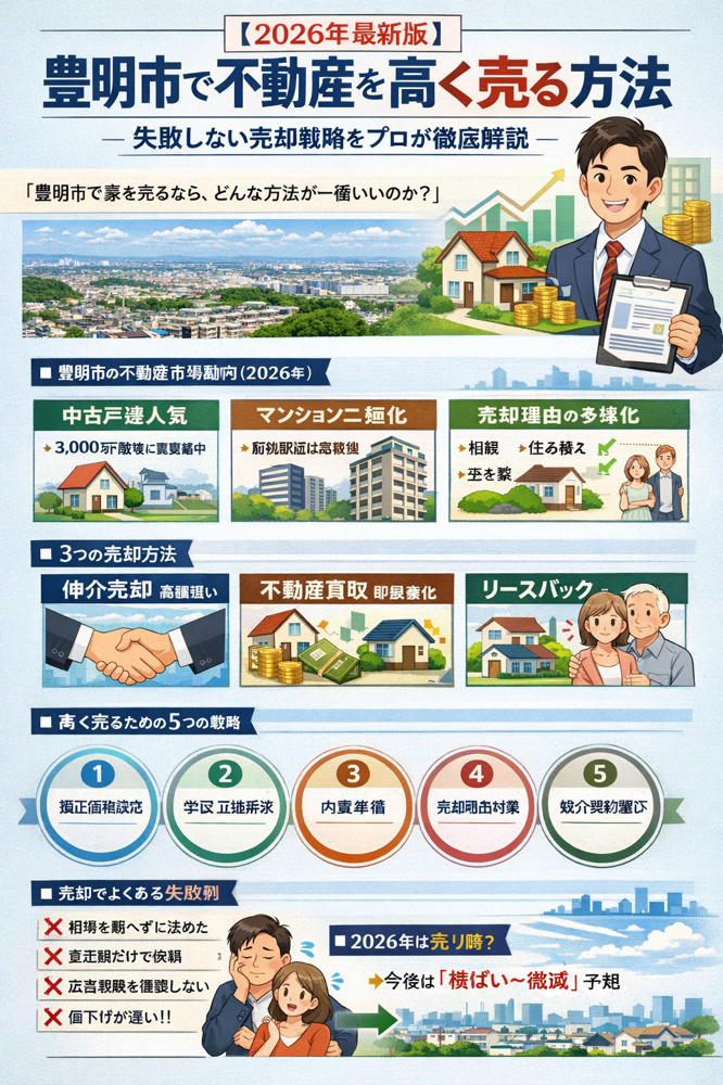 【2026年最新版】豊明市で不動産を高く売る方法 失敗しない売却戦略をプロが徹底解説の画像