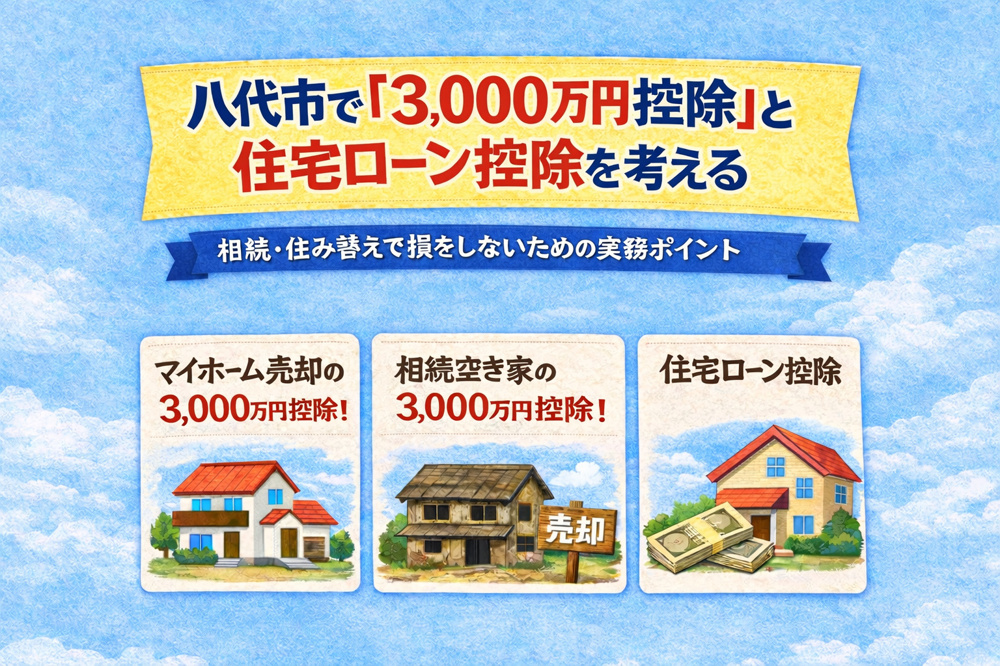 八代市で「3,000万円控除」と住宅ローン控除を考える― 相続・住み替えで損をしないための実務ポイント ―の画像
