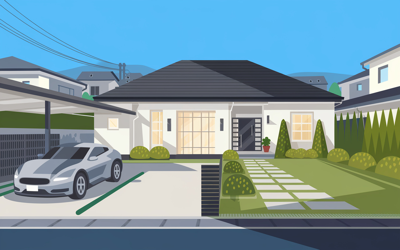 駐車場と庭の両立は住宅で何が問題になる？庭や家の空間活用の工夫もご紹介の画像